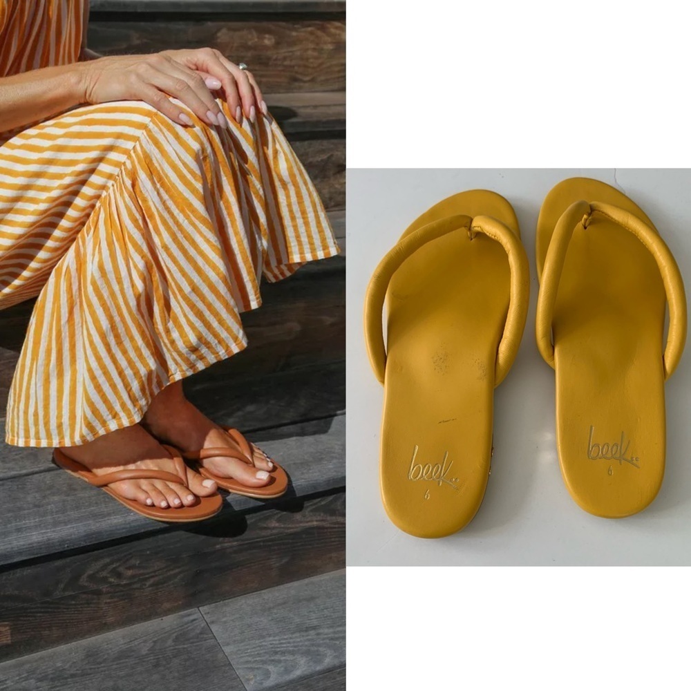 beek‎ Sunbird Sandals Ginger Yellow Sz 6